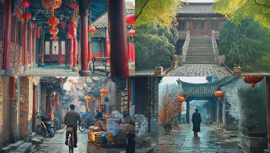 古镇风情时光穿越 文化传承建筑艺术历史遗高清在线视频素材下载