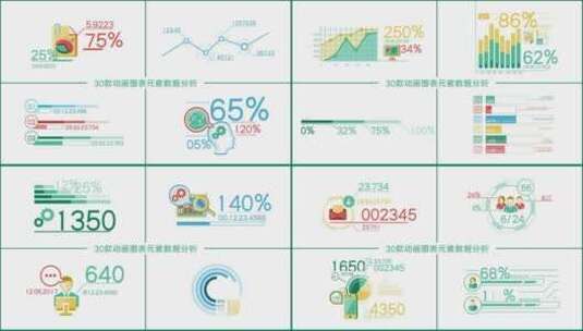 30款mg动画图表业务数据分析AE模板高清AE视频素材下载
