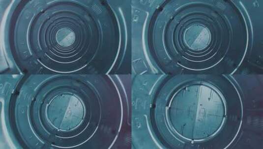 科幻工业隧道打开LOGO开场AE模板高清AE视频素材下载