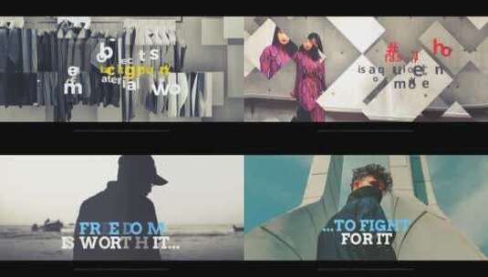 时尚动感炫酷过渡杂志风图文展示宣传片AE模板高清AE视频素材下载