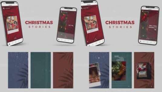 圣诞特卖电商手机竖屏宣传展示AE模板高清AE视频素材下载