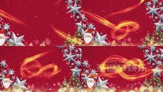 红色圣诞节片头（圣诞）高清AE视频素材下载
