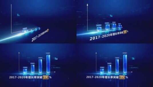 科技感柱状图高清AE视频素材下载