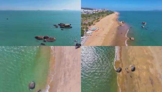 东海大海海边海水海浪沙滩海滩航拍风景唯美高清在线视频素材下载