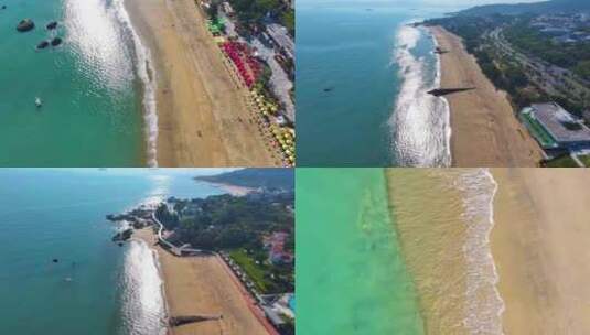 东海大海海边海水海浪沙滩海滩航拍风景唯美高清在线视频素材下载