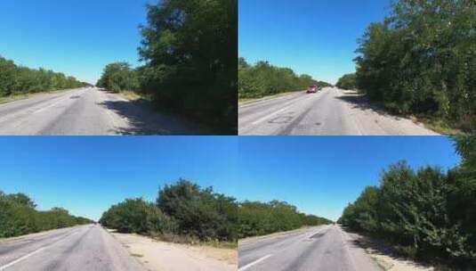 汽车在乡间小路上行驶高清在线视频素材下载