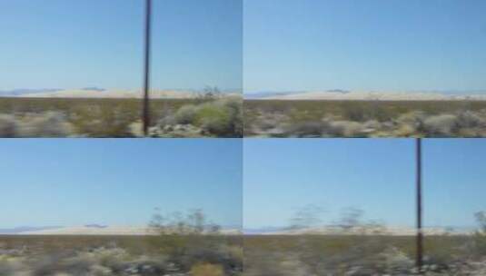 从行驶的机动车上拍摄野外景观高清在线视频素材下载