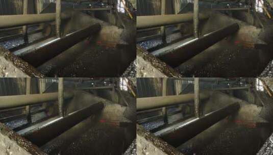 煤炭洗煤过程高清在线视频素材下载