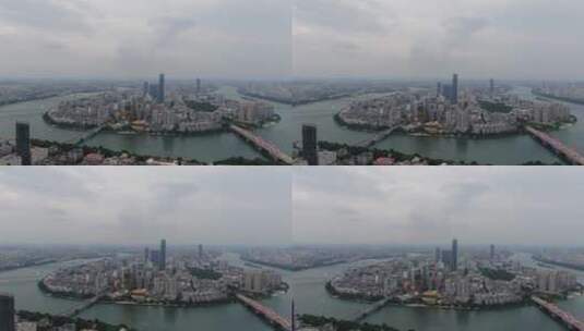 航拍广西柳州城市建设高清在线视频素材下载