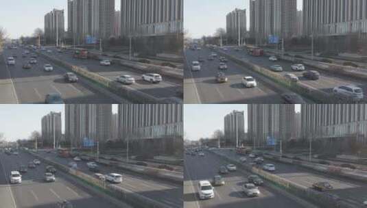 北京二环高速路4K实拍高清在线视频素材下载