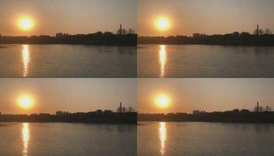 夕阳下的东江高清在线视频素材下载