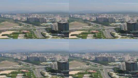 福州闽江两岸高楼建筑竖屏航拍高清在线视频素材下载