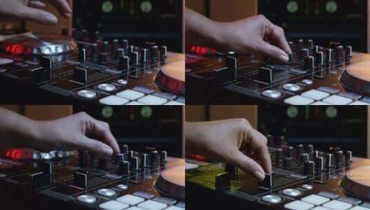DJ配置混音台高清在线视频素材下载