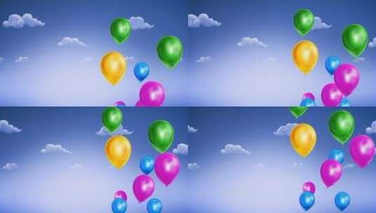 空中气球高清在线视频素材下载