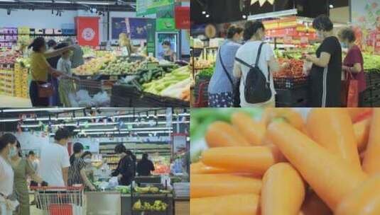 超市水果素材，超市购物视频合集高清在线视频素材下载