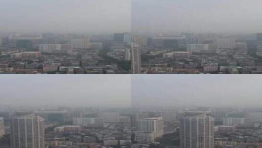 灰霾天气下的城市高清在线视频素材下载