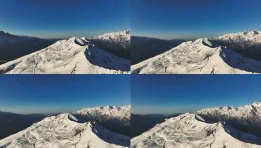 西藏吉隆县雪山航拍高清在线视频素材下载