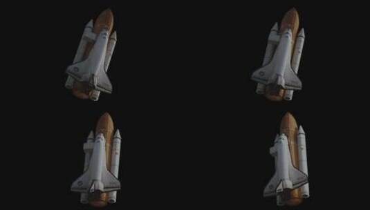 火箭航天飞机发射飞行带通道叠加视频素材高清在线视频素材下载