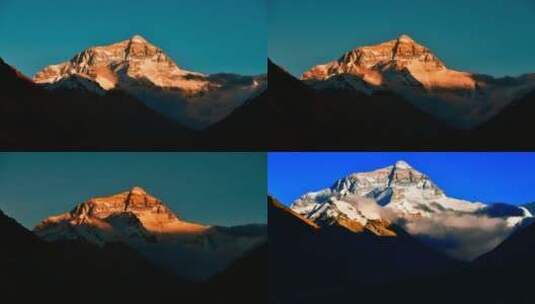 珠穆朗玛峰延时拍摄，珠峰108拐高清在线视频素材下载