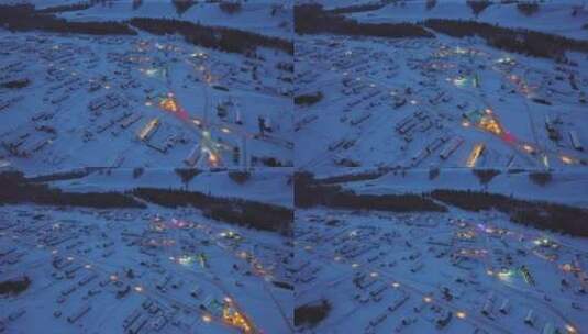冬季的新疆禾木高清在线视频素材下载