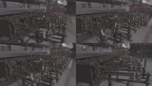 【空镜】4k工业-历史文物-丝厂机器-log原片高清在线视频素材下载