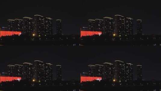 220719夜晚马路高楼红绿灯实拍视频 (30)高清在线视频素材下载