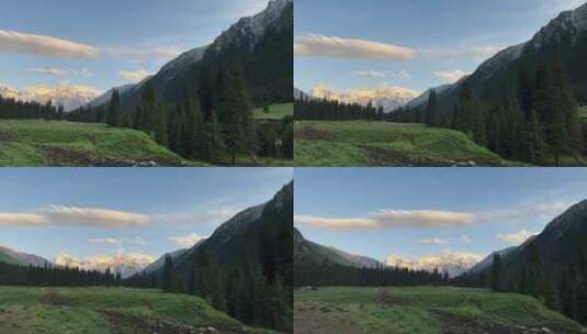 雪山森林风景高清在线视频素材下载