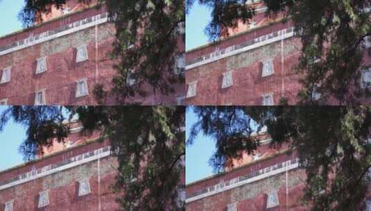 颐和园佛香阁古建筑红墙高清在线视频素材下载