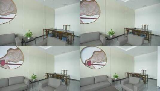 空旷无人的室内会议室高清在线视频素材下载
