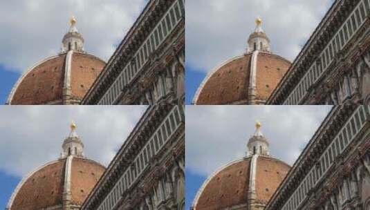 佛罗伦萨大教堂圆顶特写高清在线视频素材下载