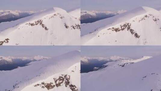 航拍雪山景观高清在线视频素材下载