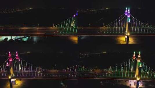 航拍昌平南环大桥夜景高清在线视频素材下载