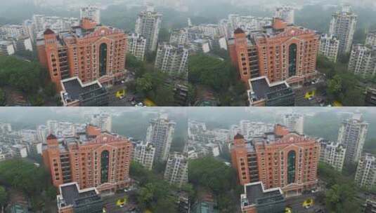 重庆北碚国家级科技企业孵化器大楼航拍高清在线视频素材下载