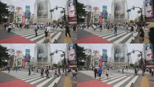 日本横滨街头人流高清在线视频素材下载