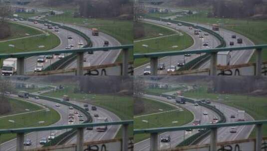 高速公路上的交通高清在线视频素材下载