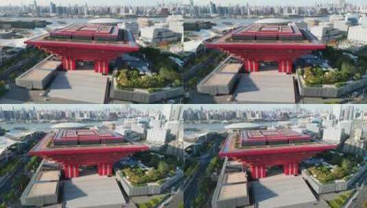 上海市世博园中华艺术宫城市环境高清在线视频素材下载