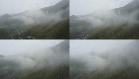 云雾 山 山间云雾 清晨山顶高清在线视频素材下载