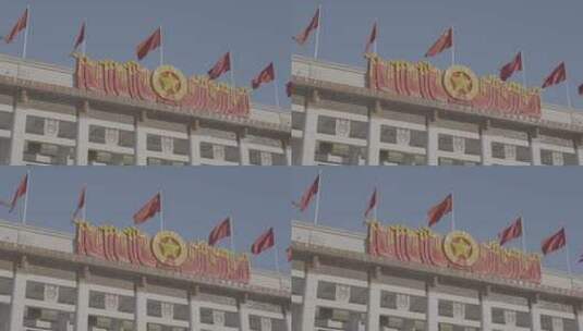 天安门广场 大气北京 红旗飘扬高清在线视频素材下载
