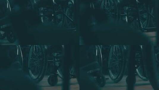 轮椅特写镜头高清在线视频素材下载