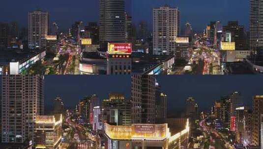 宁波城市航拍夜景高清在线视频素材下载