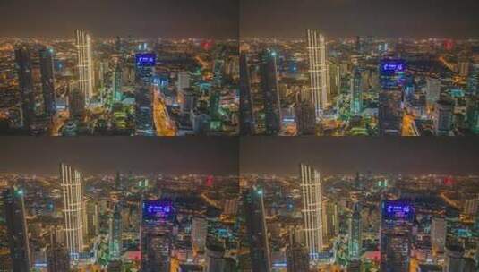 江苏无锡城市夜景航拍延时高清在线视频素材下载