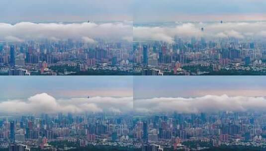 中国广东深圳城市云海延时视频高清在线视频素材下载