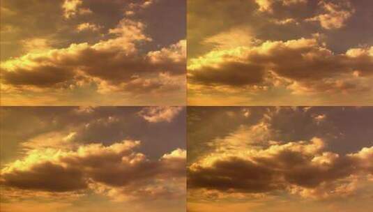 天空黄昏夕阳余晖云层漂浮高清在线视频素材下载