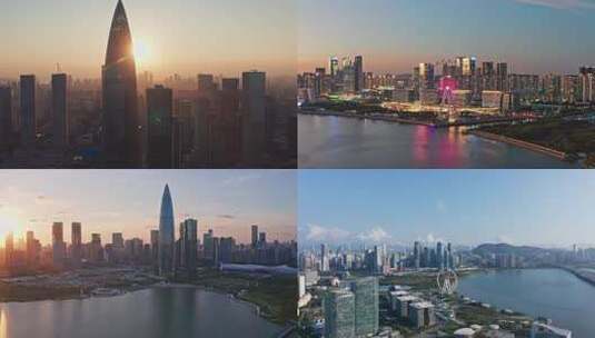 深圳城市风光航拍合集高清在线视频素材下载