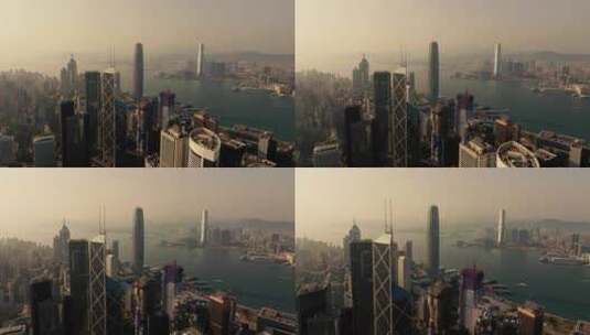香港城市高楼航拍高清在线视频素材下载