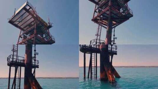 沿海石油平台高清在线视频素材下载