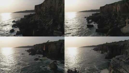 日落时的海崖高清在线视频素材下载