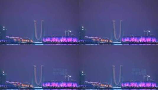 杭州亚运会无人机表演高清在线视频素材下载