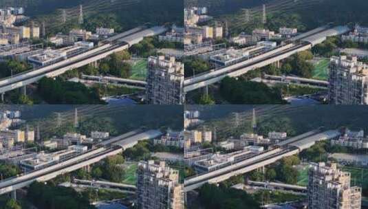 深圳南山欧洲城南光高速绿色城市高清在线视频素材下载