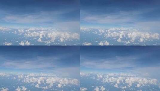 飞机高空视角的蓝天白云高清在线视频素材下载